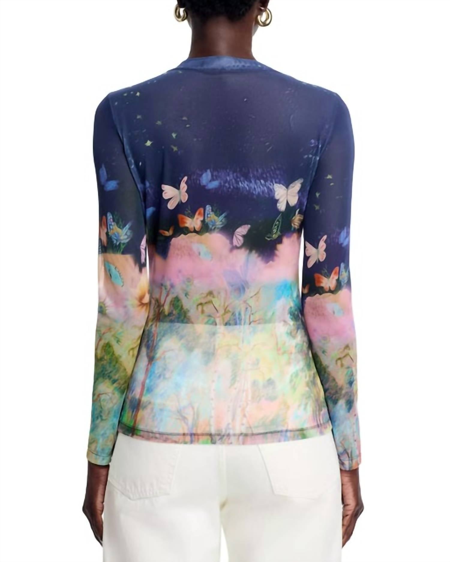 Johnny Was - NATALIE LONG SLEEVE MESH TEE