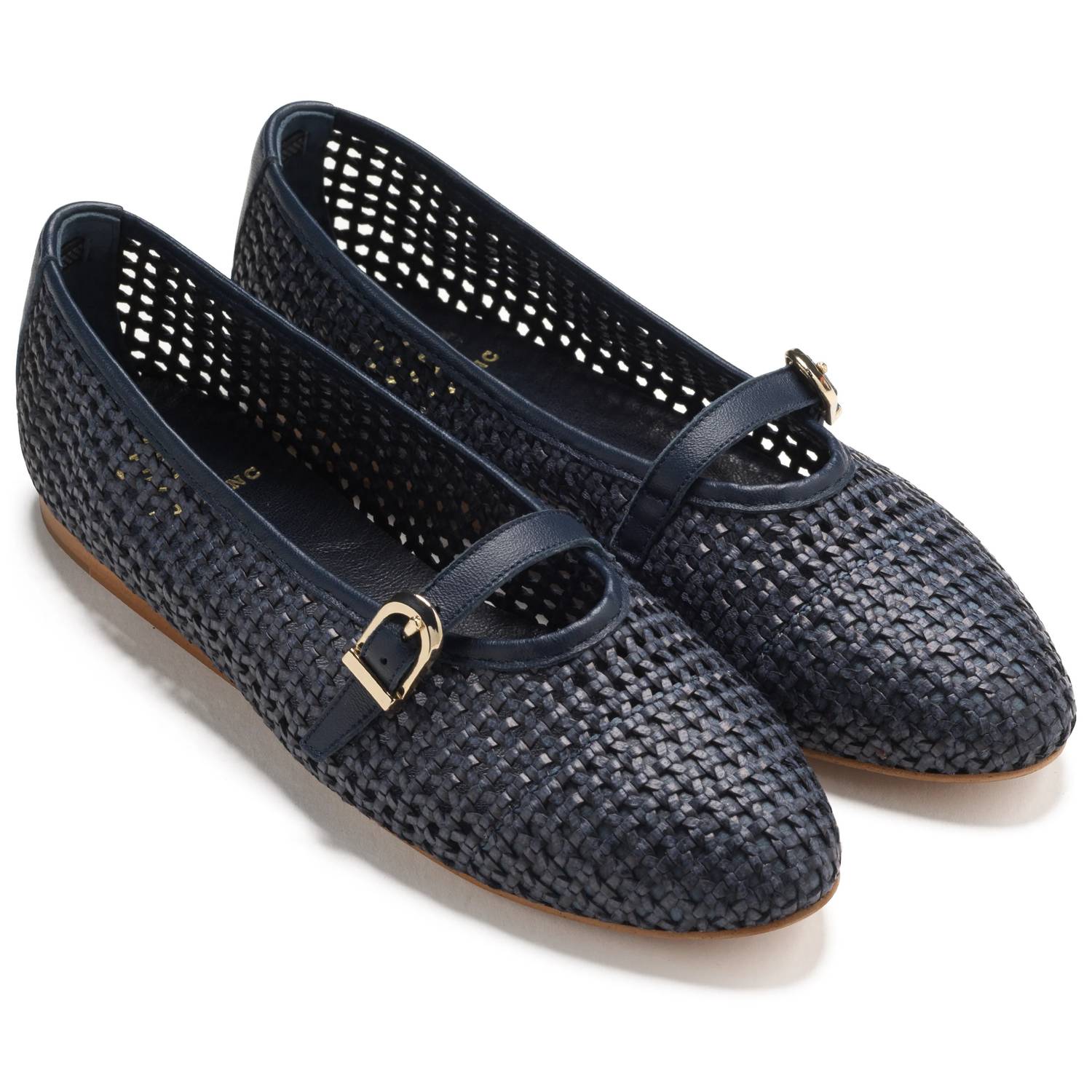 Blublonc - Women's Natalie Mary Jane Strap Detail Flats