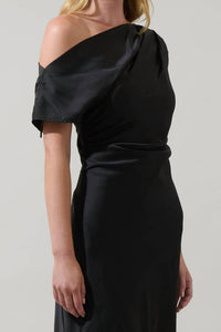 Sugarlips - Rizzo Satin Off The Shoulder Midi Dress