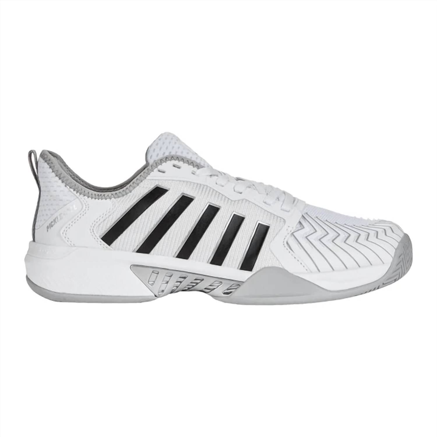 K-Swiss Men's Pickleball Supreme Athletic Shoes in white high rise black - men's shoe