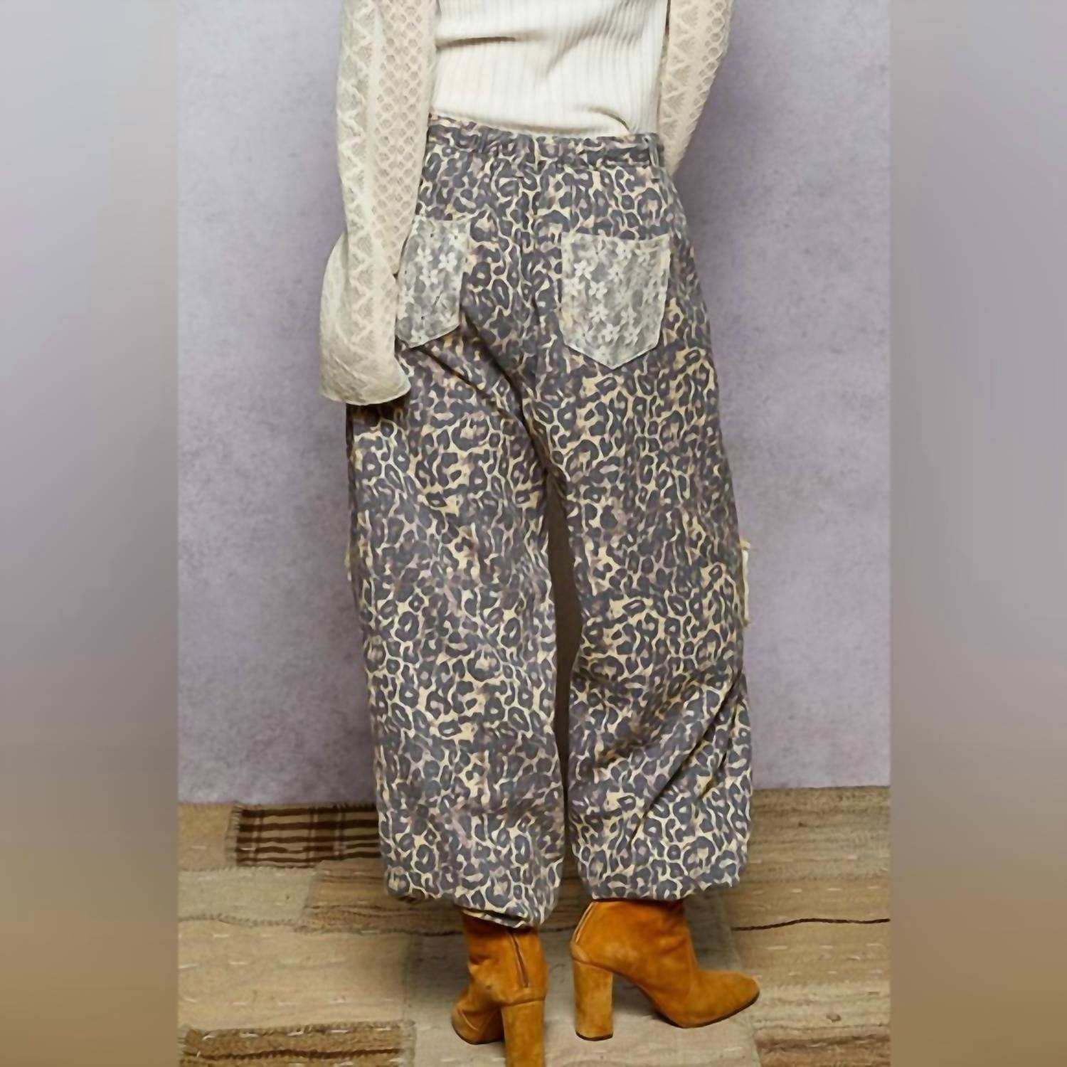 Pol - Twill Patches Elastic Cuff Pants