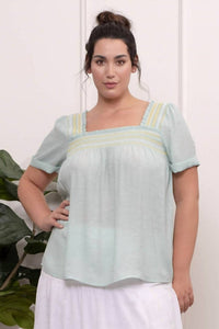 Blu Pepper - Aaliyah Short Sleeves Top - Plus Size