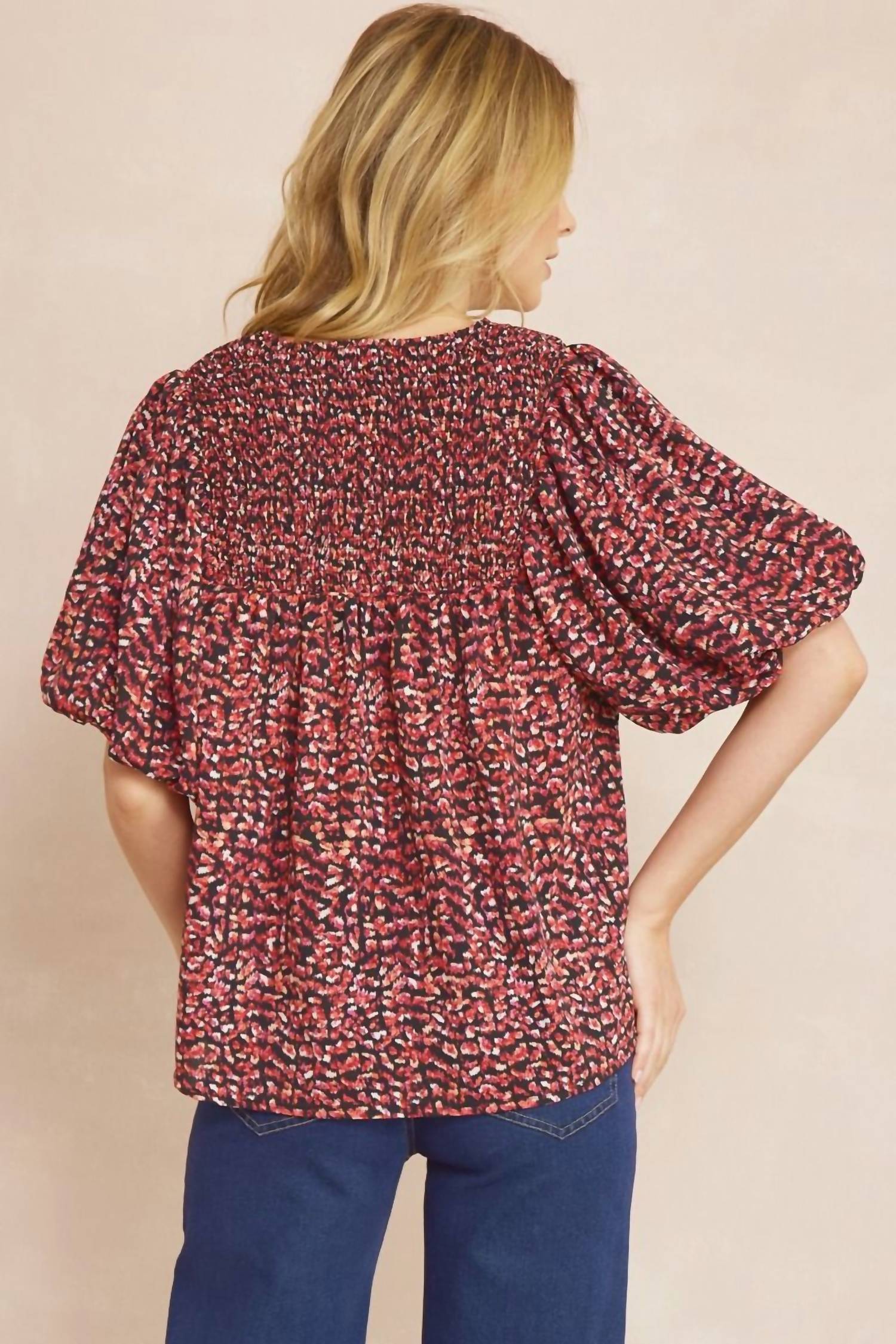 Entro - Print Bubble Top