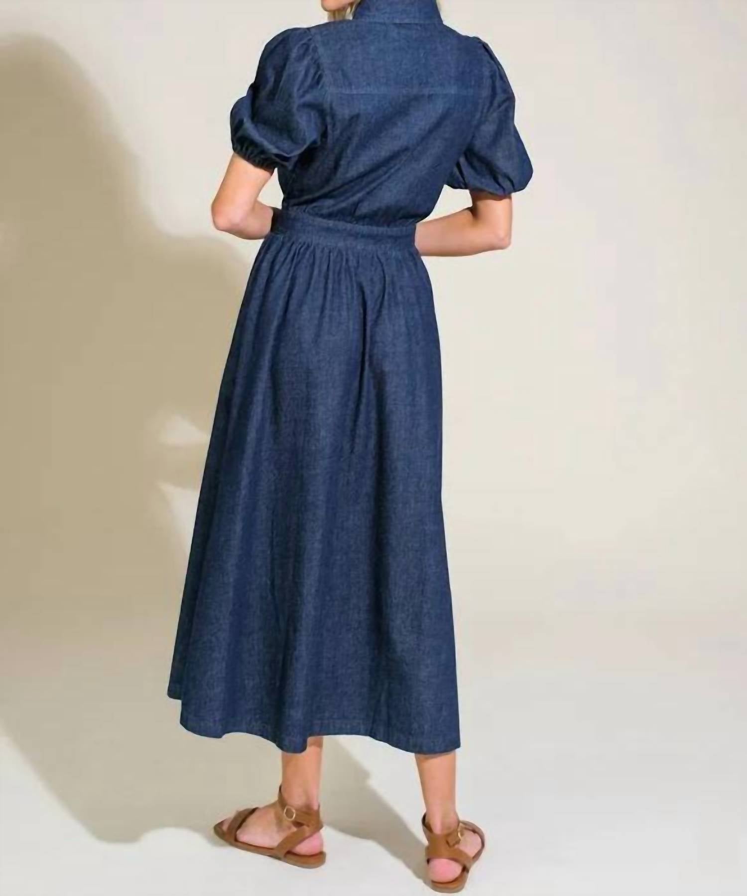 Flying Tomato - Denim Midi Dress