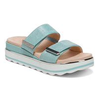 VIONIC Women's Brandie Sandals in aqua linen - women's sandal
