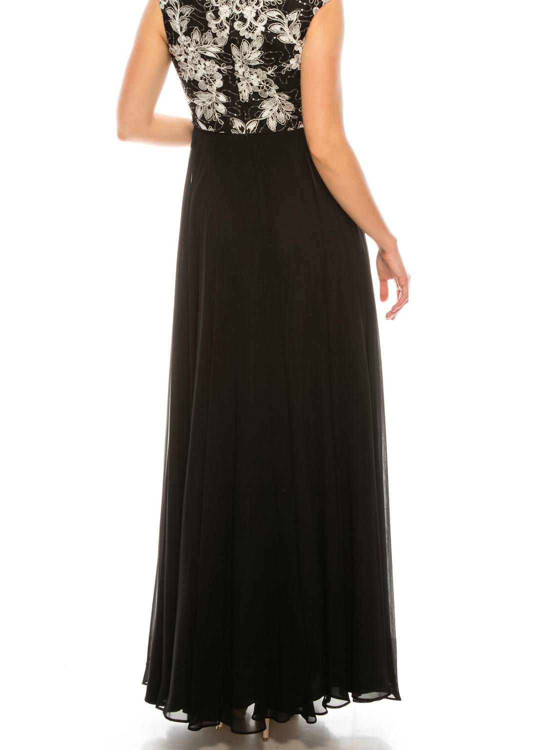 Aidan Mattox - Sleeveless Metallic Lace Dress