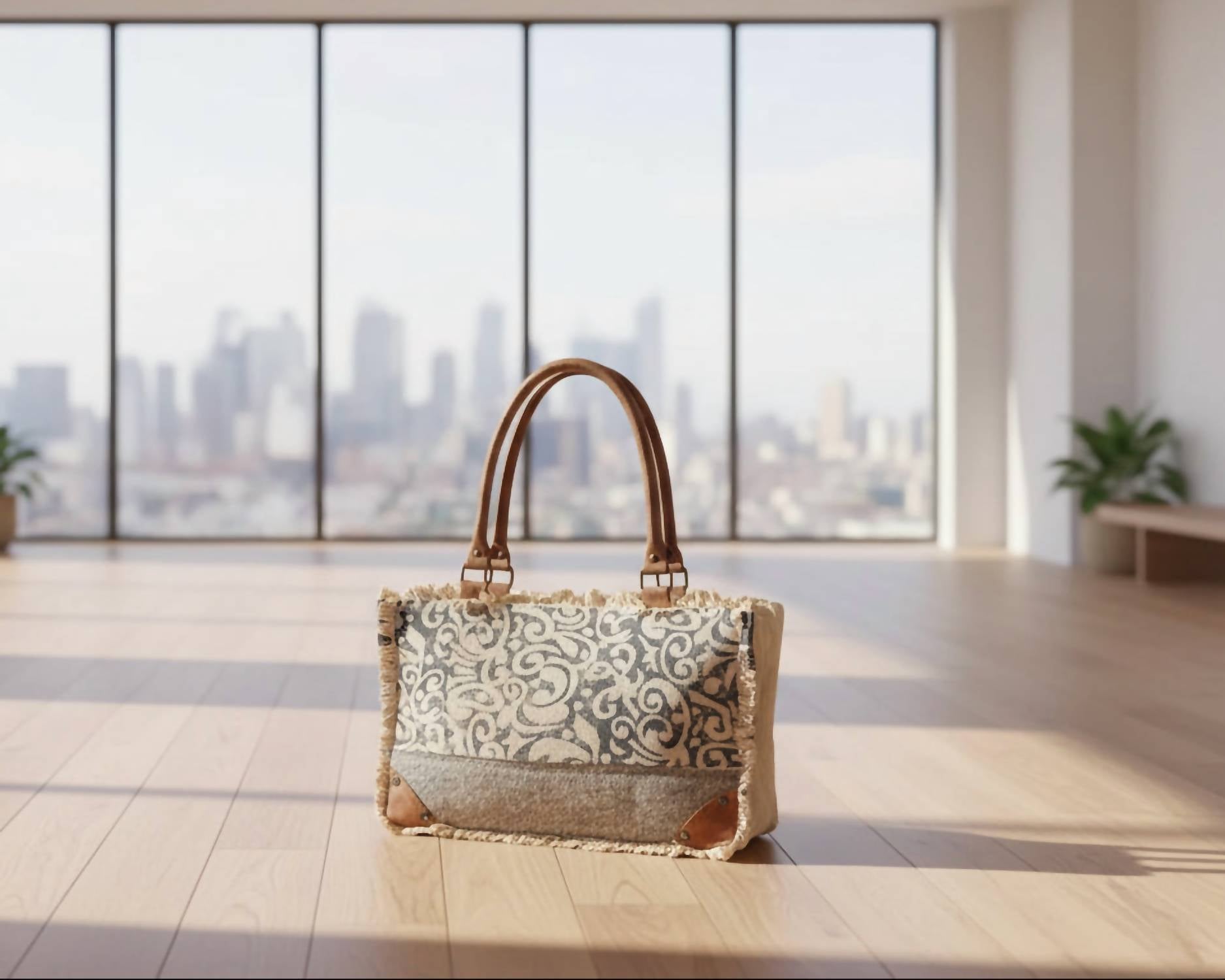 Myra Bags - Leaf Print Tote Bag