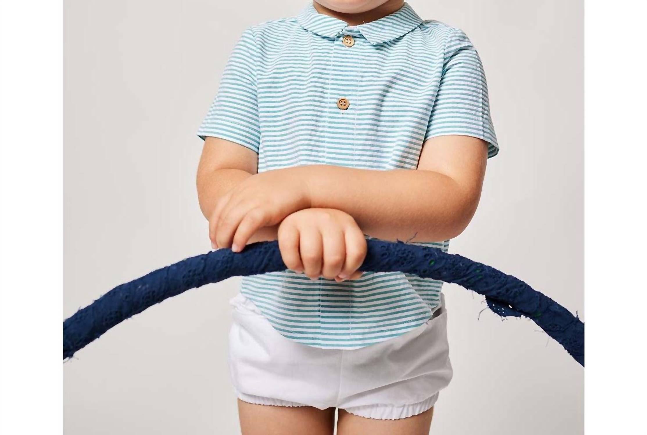 Fina Ejerique Boy's Striped Baby Shorts Set in green - item