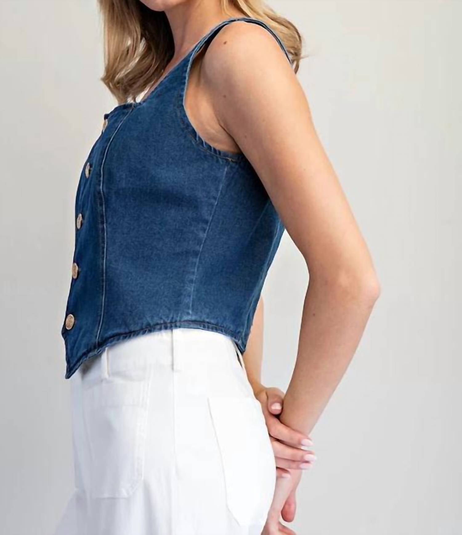 Reformation - Cropped Button Up Top