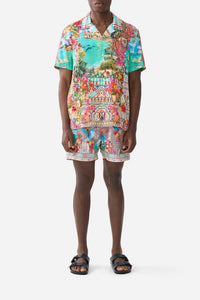 Camilla - Short Sleeve Camp Collared Shirt