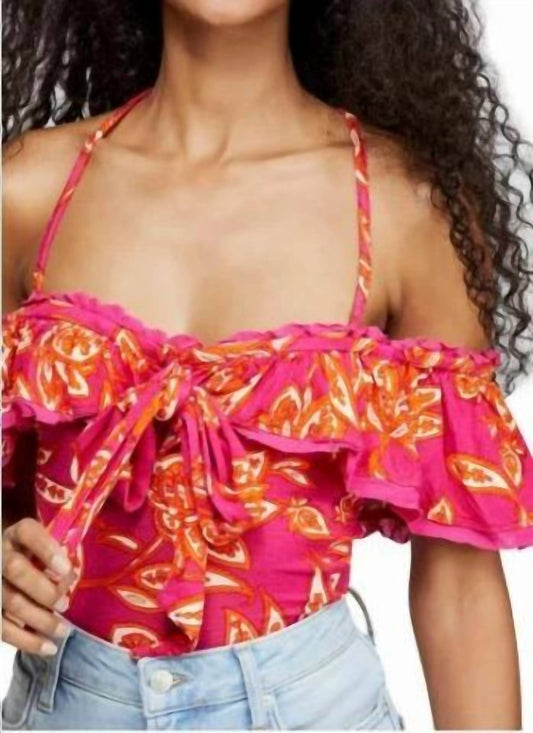 Free People - Cha Cha Cold Shoulder Flounce Top