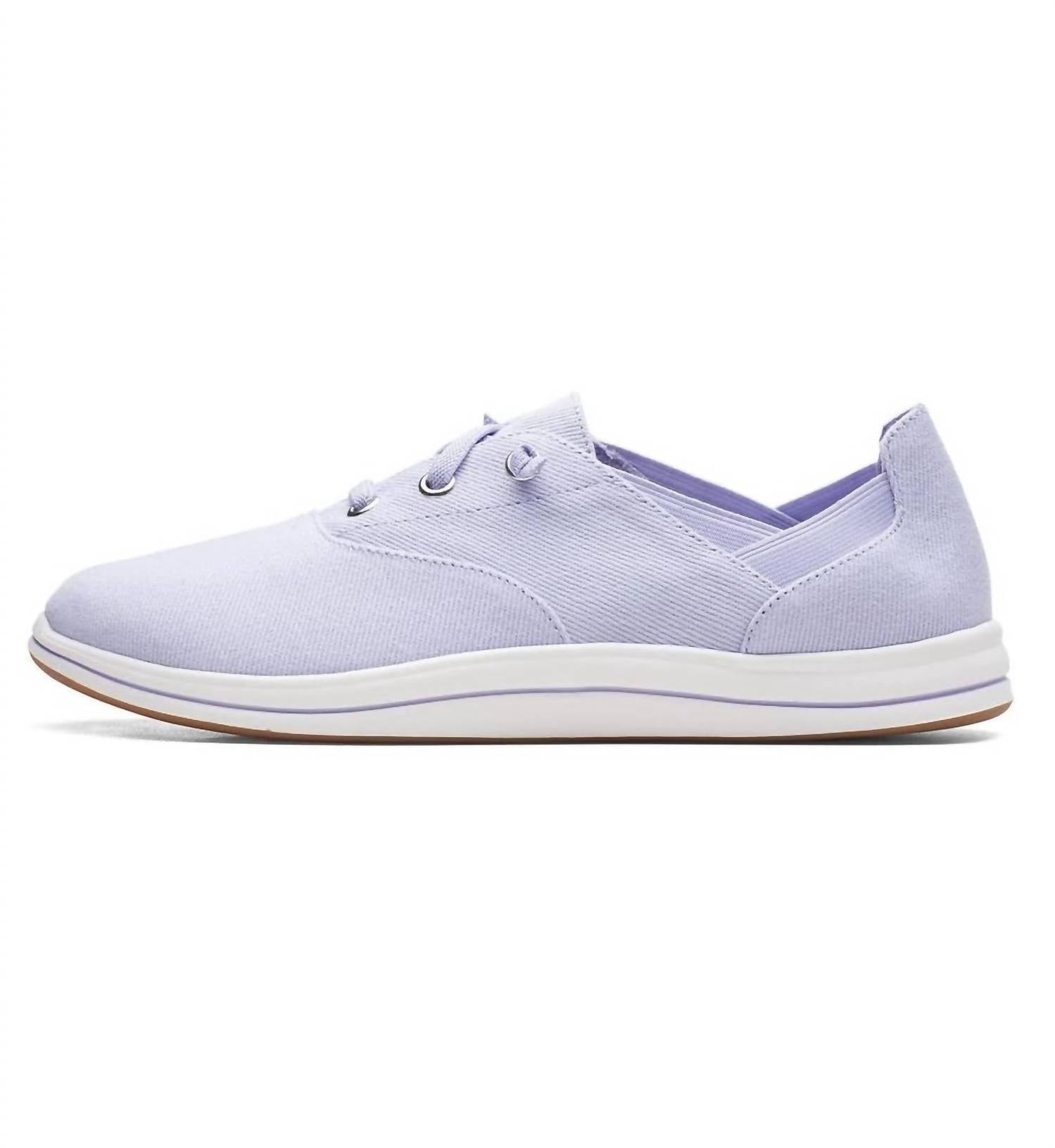Clarks Women's Breeze Ave Sneaker in lilac - women's sneaker - detail view