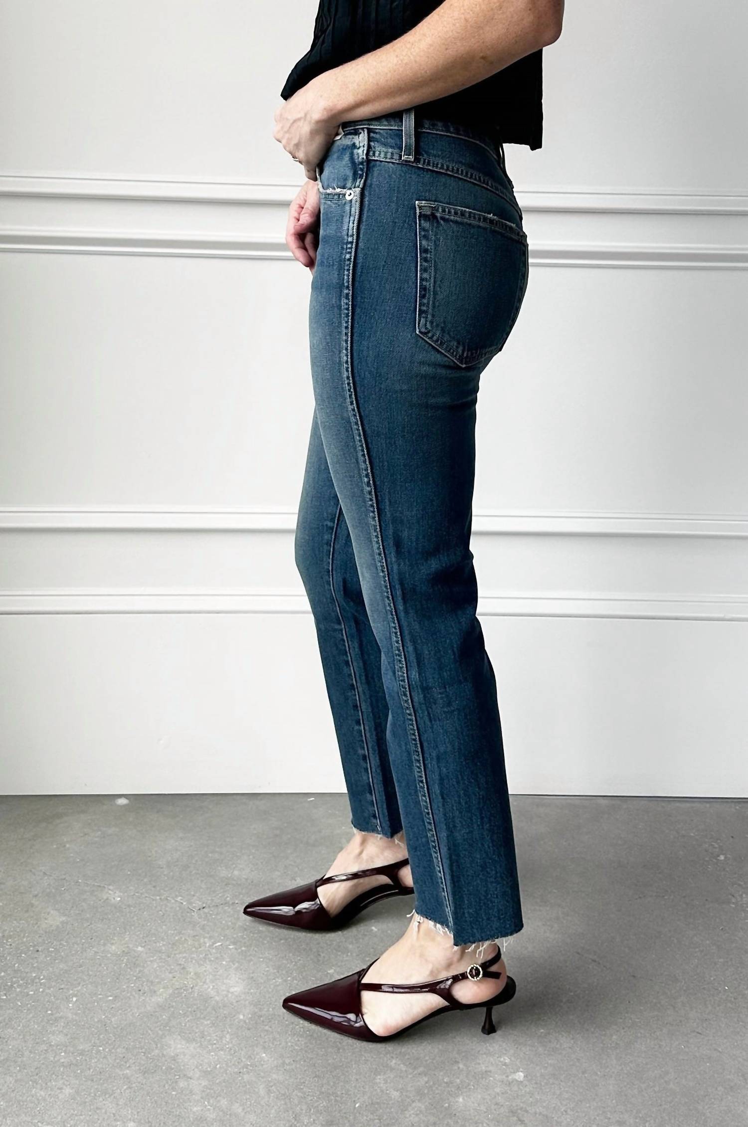AMO Chloe High Rise Crop Jeans in kismet - women's jeans - view 4
