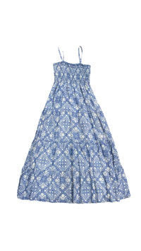 Flowers By Zoe - Girls Bandana Smocked Maxi Dress