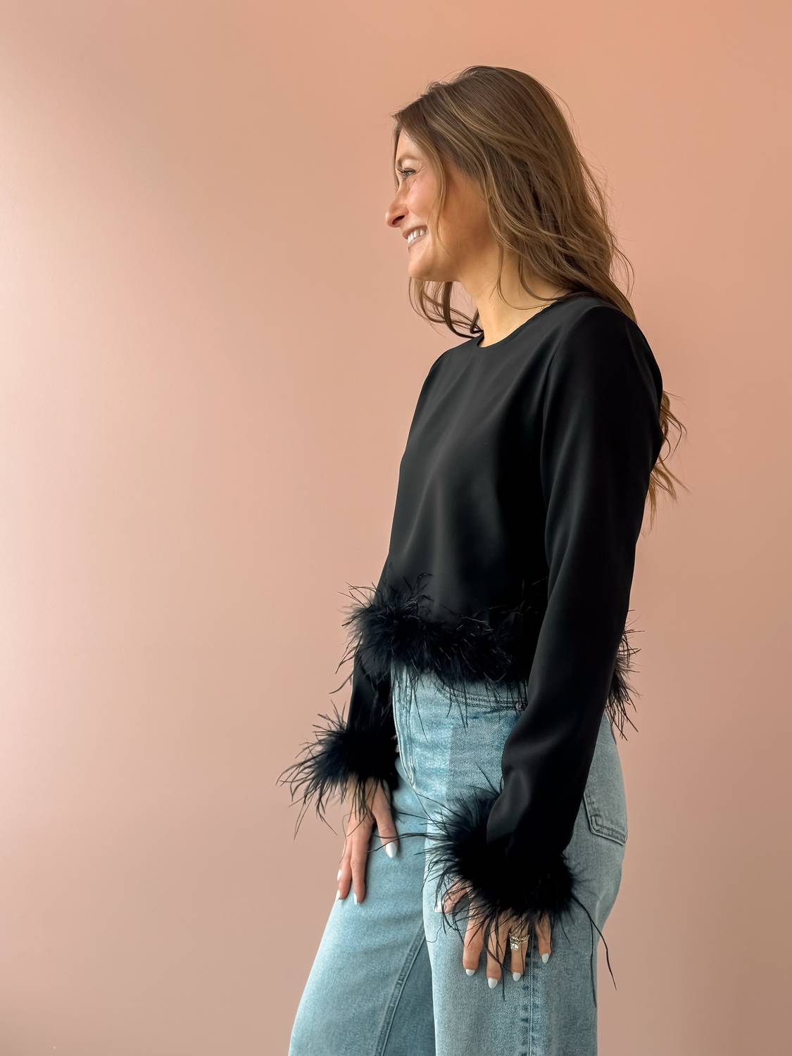 Sans Souci - Susie Feather Trim Top