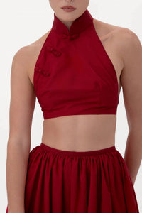Sau Lee - Hilary Halter Crop Top And Maxi Skirt Set