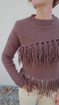 Deluc - Fringe Crew Neck Sweater