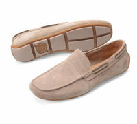Born Men's Marcus Driving Moc Shoes in taupe - men's loafer