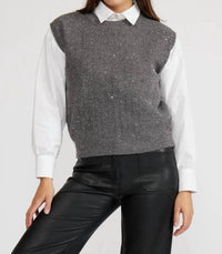 Lucy Paris - Mikey Sequin Knit Top