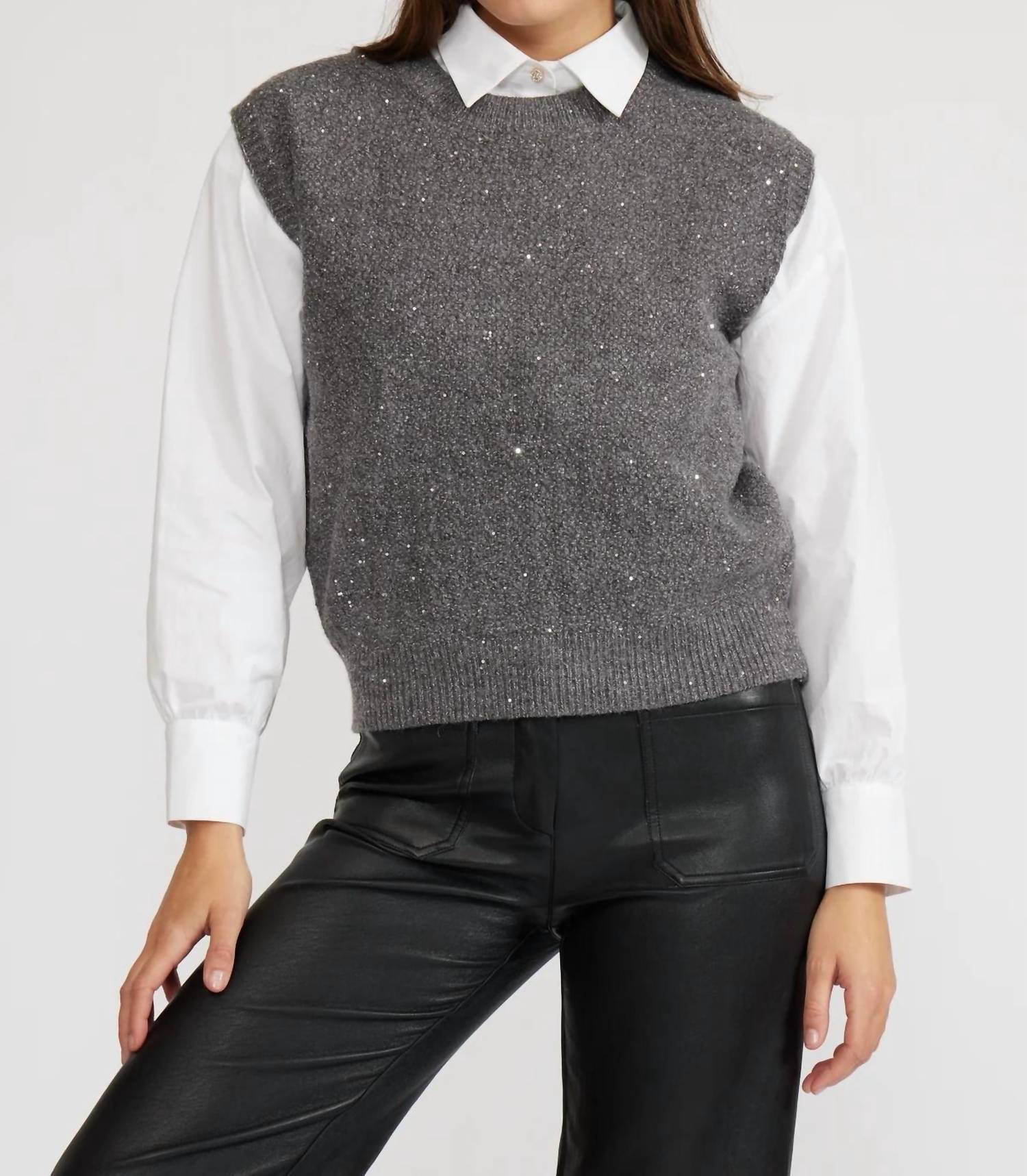 Lucy Paris - Mikey Sequin Knit Top