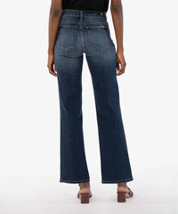 KUT FROM THE KLOTH Charlotte Wide Leg Jeans in resolved - women's jeans - detail view
