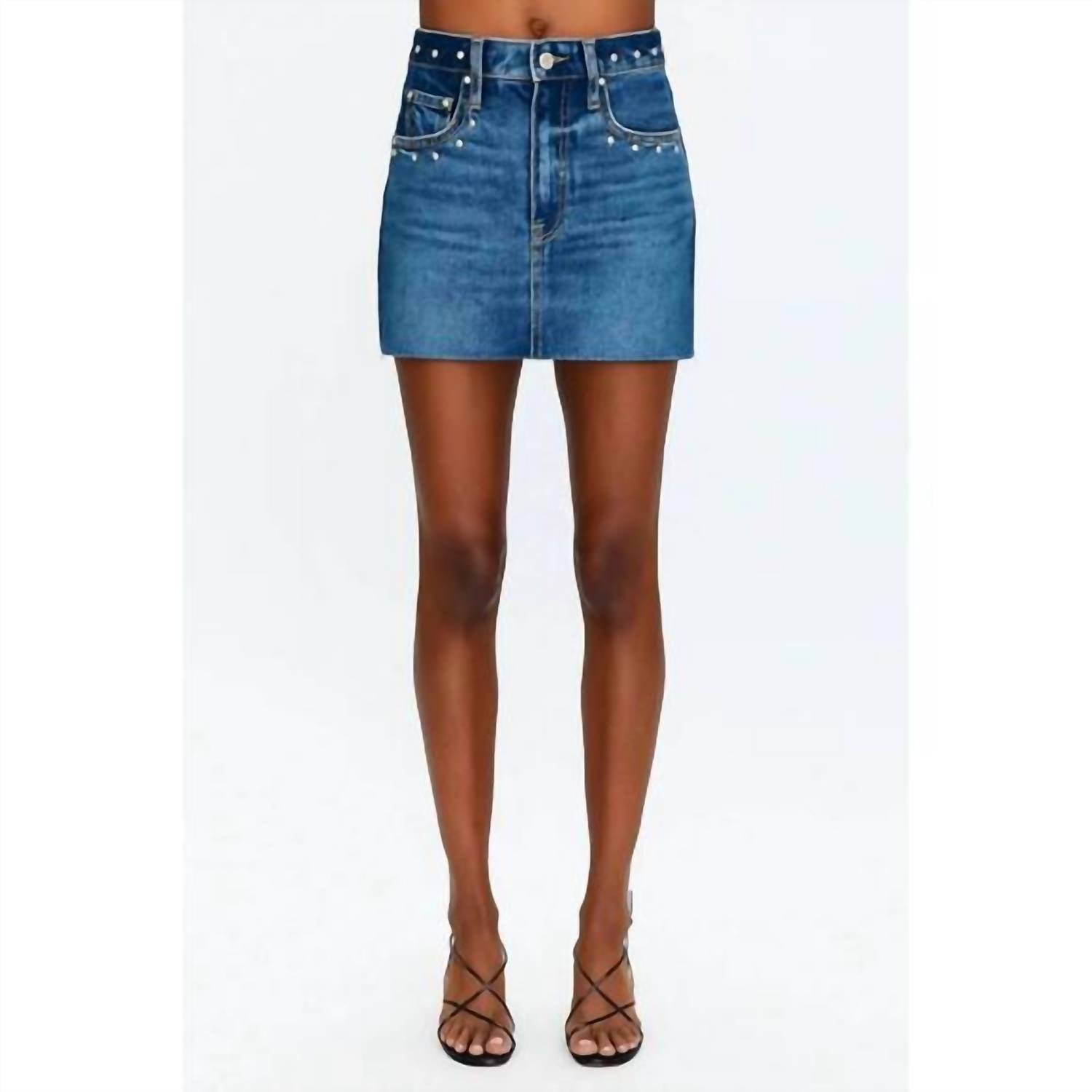 PISTOLA Skye Grommet Skirt in artemis - women's skirt