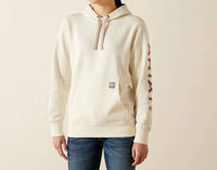ARIAT Rebar Graphic Hoodie in vanilla ice - women's top