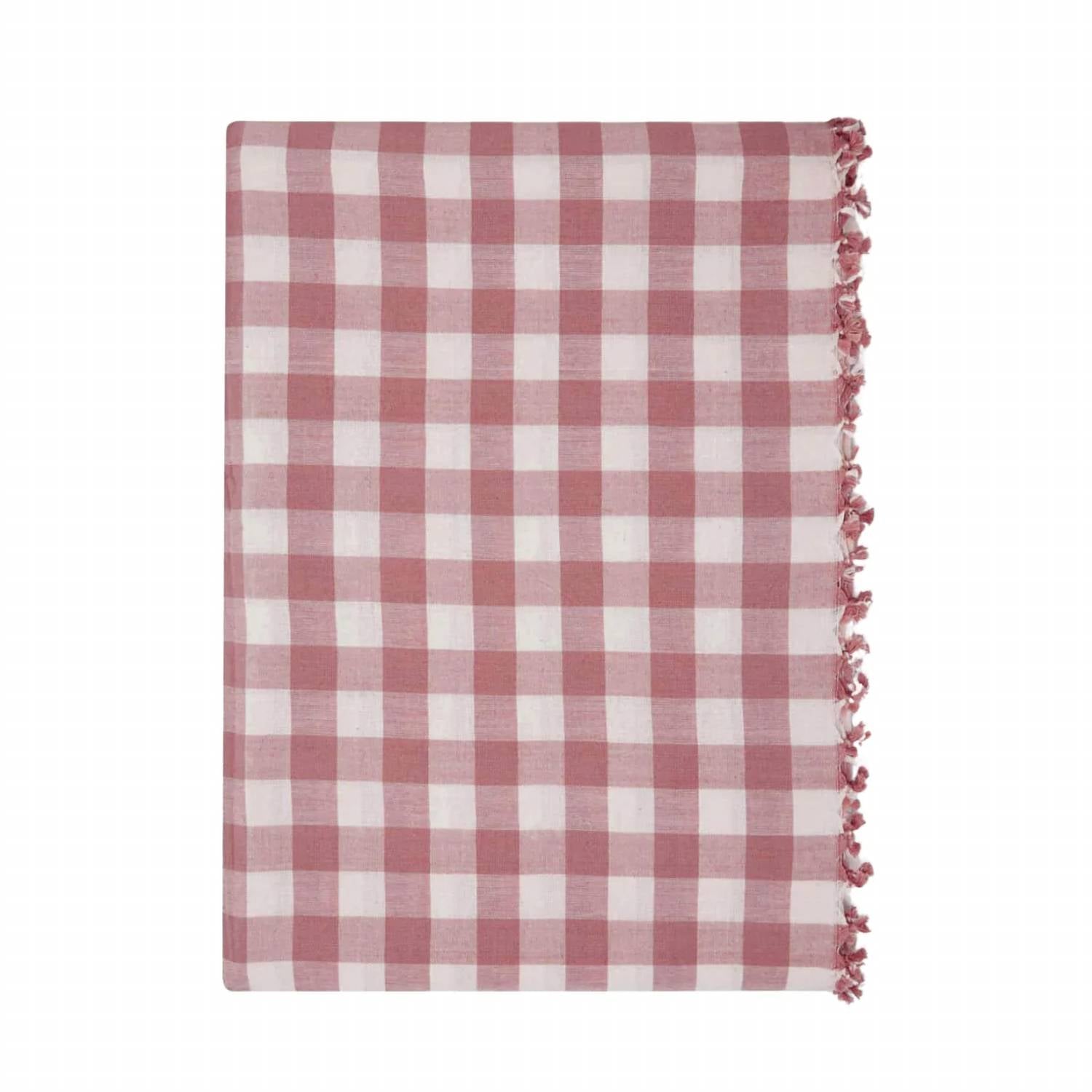 Heather Taylor Home - Gingham Rosa Tablecloth