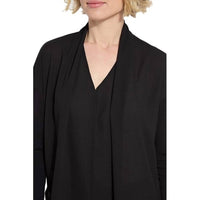 Lysse - Folded Neck Mix-media Top