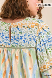 Umgee - Hazel's Pastel Mixed Print Top