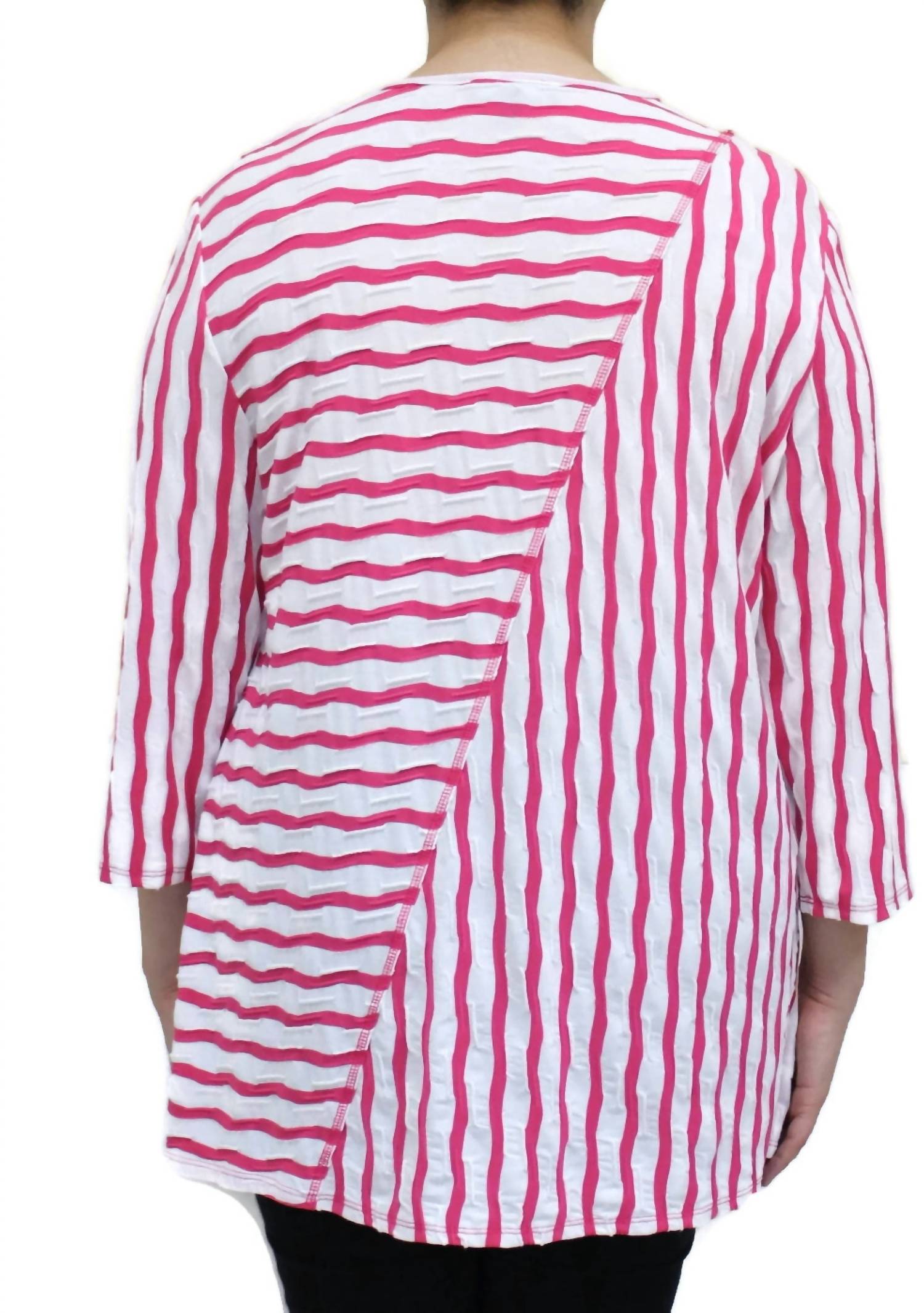 N Touch - Women's Wavy Stripe Top