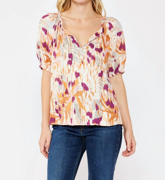 Lovestitch - Lace-trimmed V-neck Top