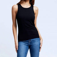 L'Agence Nia Racerback Tank Top in black - women's tank top