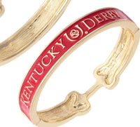 Canvas Style - Women's Kentucky Derby Enamel Horsebit Hinge Bangle