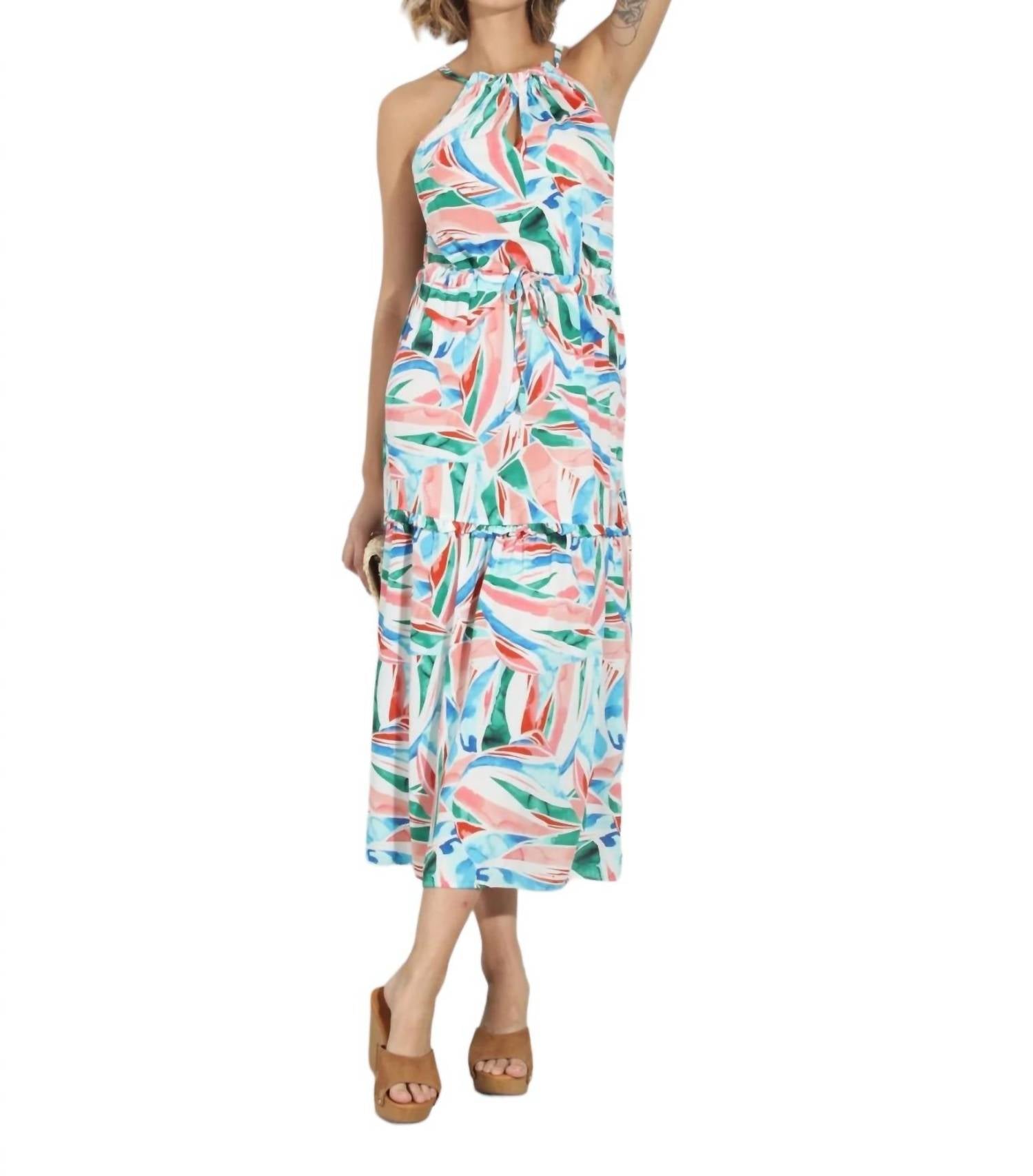 Veronica M - Tiered Halter Midi Dress
