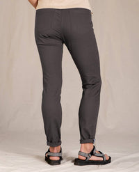 TOAD&CO EARTHWORKS 5 POCKET SKINNY PANT in soot - women's pants - detail view