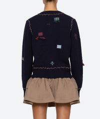 Sea - Claira Embroidered Knit Cardigan