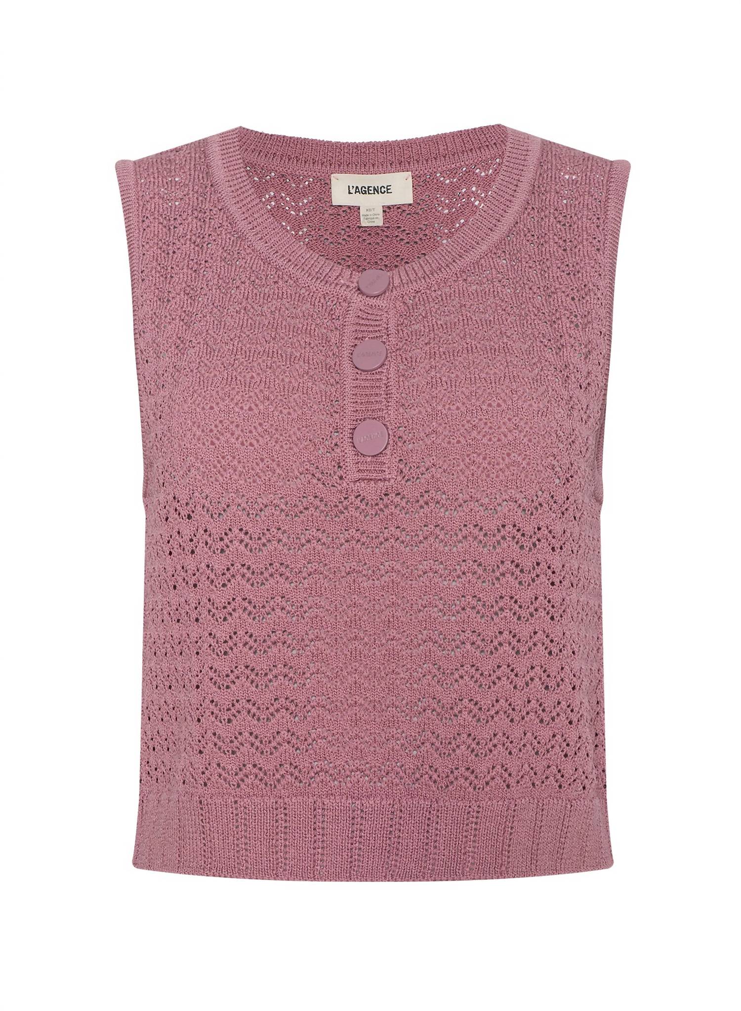 L'Agence - Carven Pointelle Knit Tank Top