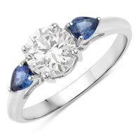 Diana M Jewels Women's Round Lab-grown Diamond Fashion Ring (1.30 Ct) - Petite in 14k white gold - women's jewelry