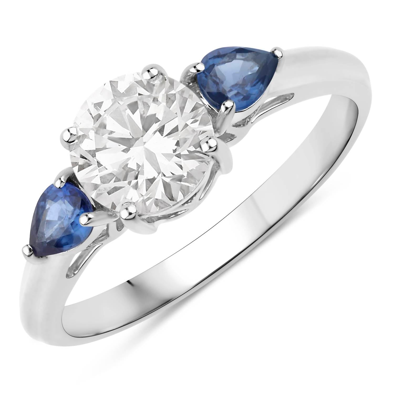 Diana M Jewels Women's Round Lab-grown Diamond Fashion Ring (1.30 Ct) - Petite in 14k white gold - women's jewelry