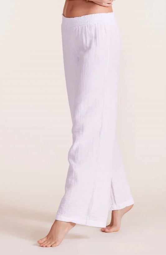 Bobi - Smocked Waist Wide Leg Pants