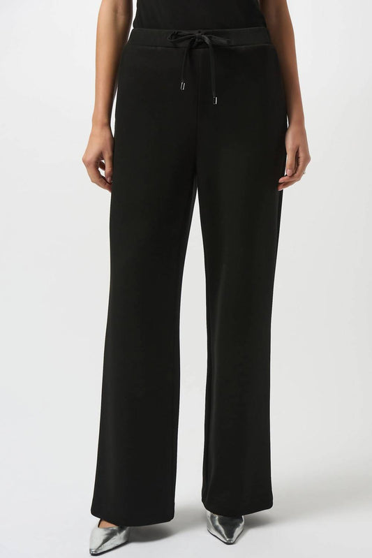 Joseph Ribkoff - Drawstring Pull On Wide Leg Pants