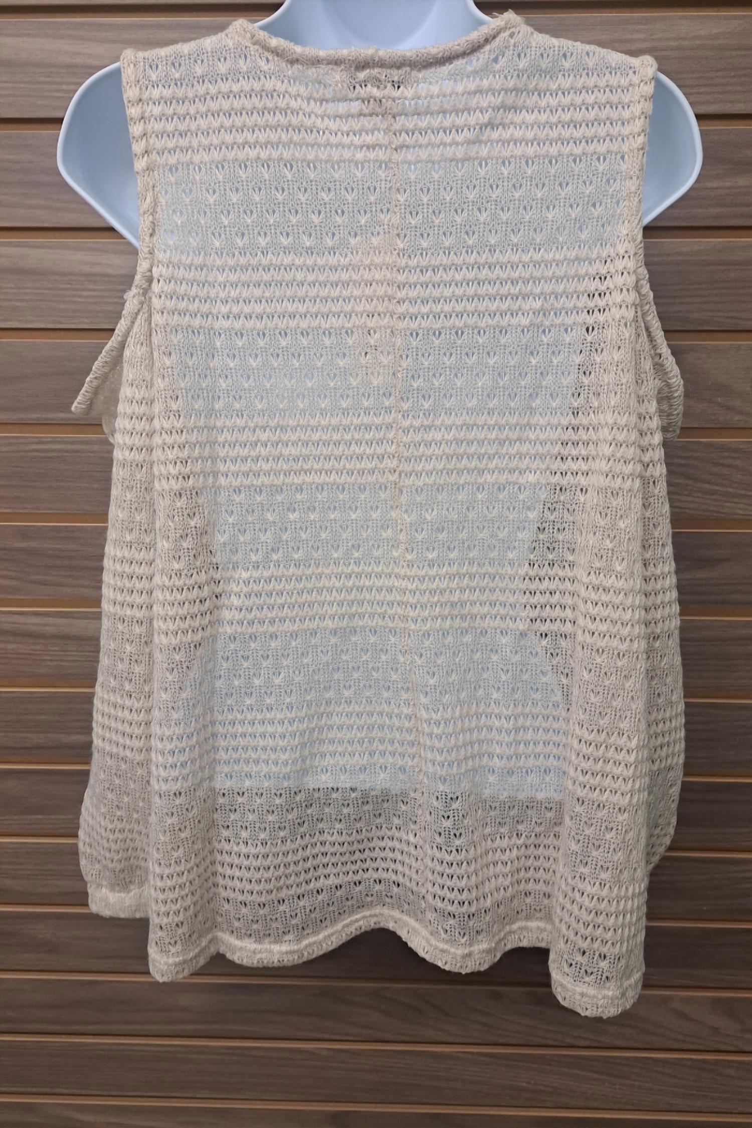 Simply Noelle - Cold Shoulder Tie At Neck Long Sleeved Top