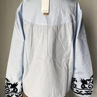 Chakeris - Women's Caroline Embroidered Sleeve Top
