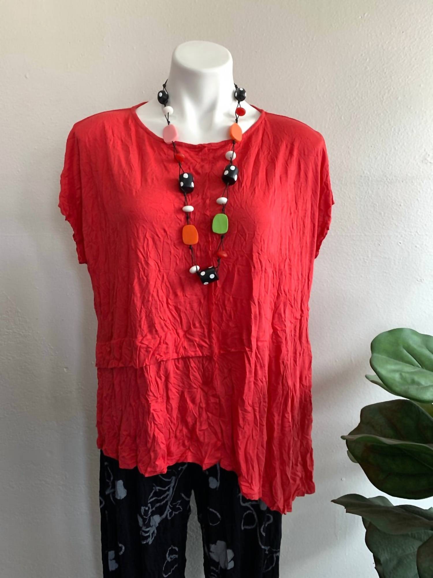 Chalet Et Ceci - Addie Top - clothing - red - shirts