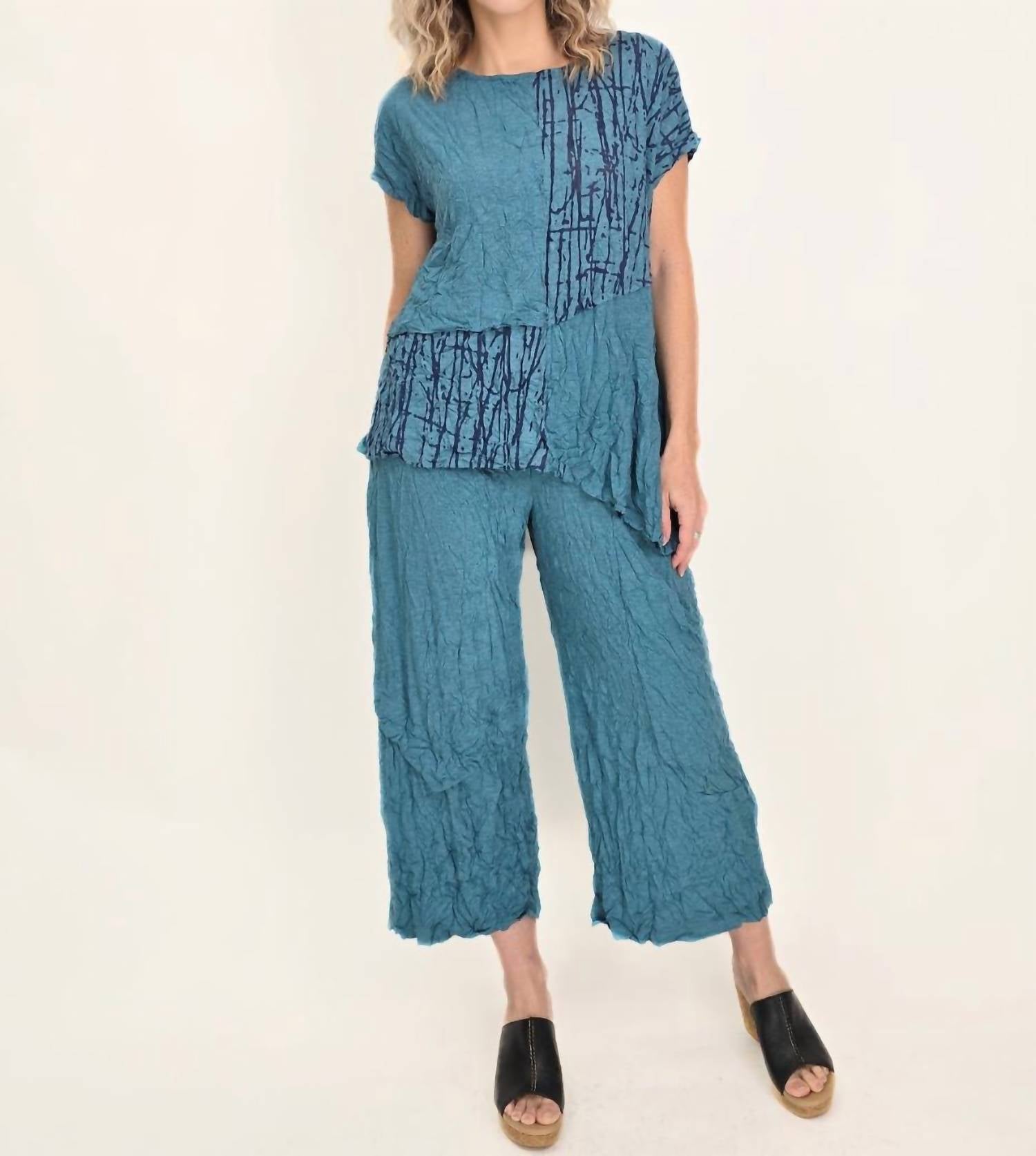 Chalet Et Ceci - Calypso Top - blouses - blue - clothing