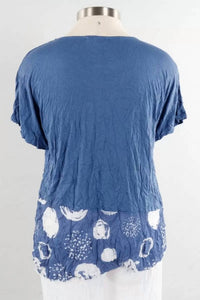 Chalet Et Ceci - Josephine Top - Plus - blouses - blue - clothing