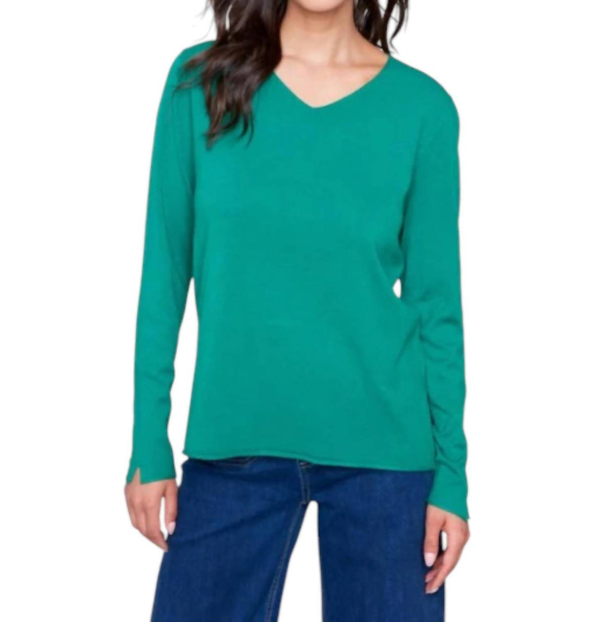 Charlie B - BASIC V-NECK SWEATER