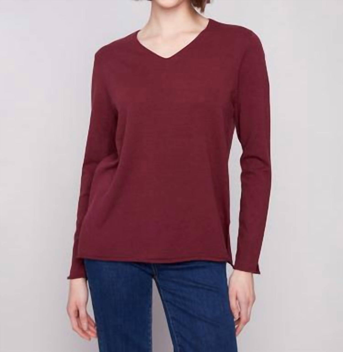 Charlie B - Basic V-neck Sweater