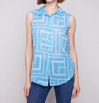 Charlie B - Bluebell Cotton Tie Top